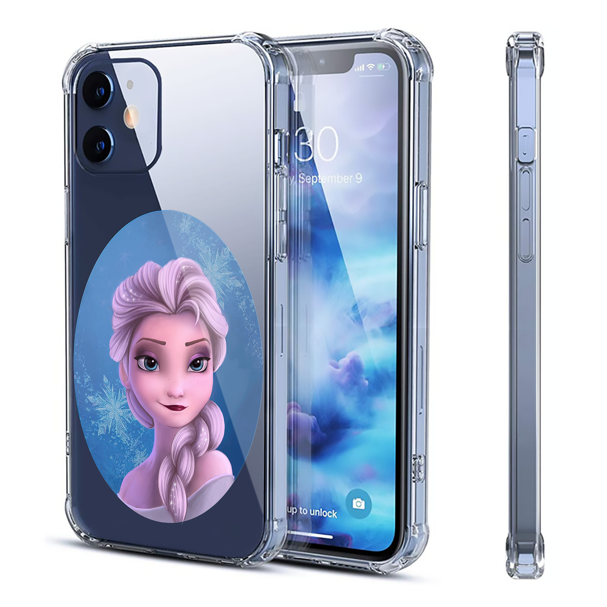 （画像用） アナと雪の女王 アンナ エルサ Frozen Anna Elsa 【iPhone 12シリーズ対応】透明スマホケース（クリアソフトケース）